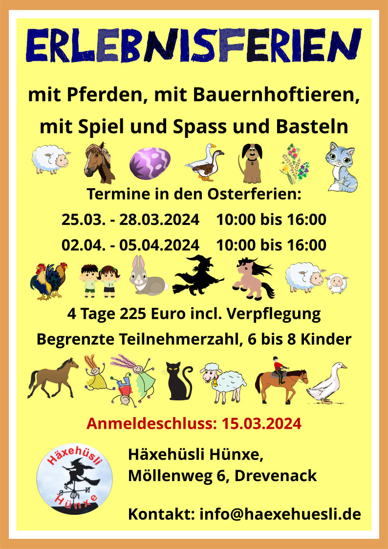 Ferienprogramm Osterferien @ Häxehüsli Hünxe